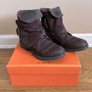 Miz Mooz Tamika lace up leather boots with box